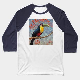 Toucan Tropical Rainforest Bird Painting Baseball T-Shirt